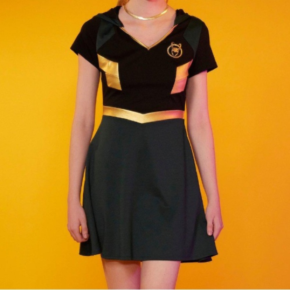 Her Universe Marvel Loki Hooded‎ Dress Hot Topic Cosplay Costume